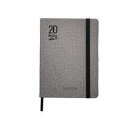 MITAMA Agenda GRIGIO NERO - Planner Giornaliero - 12 mesi 2024-366 pagine + 66 contenuti extra - Tasca Interna + Matita Coordinata - 15 x 21 cm