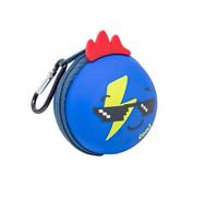 Mitama Astuccio MitaBall Scuola Bambini, In rete a palla con lati in silicone, Blu Emoji, Blu, Trasformabile, Porta Chiavi