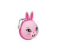 Mitama Astuccio MitaBall Scuola Bambini, In rete a palla con lati in silicone, Pink Bunny, Rosa, Trasformabile, Porta Chiavi