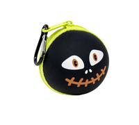 Mitama Astuccio MitaBall Scuola Bambini, In rete a palla con lati in silicone, Skull, Nero, Trasformabile, Porta Chiavi