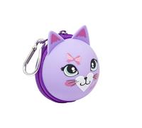 Mitama Astuccio MitaBall Scuola Bambini, In rete a palla con lati in silicone, Violet Kitten, Viola, Trasformabile, Porta Chiavi