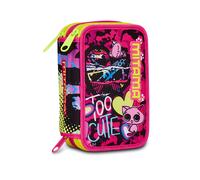 Mitama Astuccio Scuola 3 Scomparti, TOO CUTE, Contenuto 47 pz, Completo di