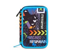 Mitama Astuccio Scuola 3 Scomparti, TRIPLO CYBERPLAY, Contenuto 47 pz, Completo