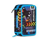 Mitama Astuccio Scuola 3 Scomparti, TRIPLO CYBERPLAY, Contenuto 47 pz, Completo di Matite, Pennarelli, Portapenne Scuola Elementare Bambino