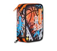 Mitama Astuccio Scuola 3 Scomparti, TRIPLO DOUBLE BALL, Contenuto 47 pz, Completo di Matite, Pennarelli, Portapenne Scuola Elementare Bambino