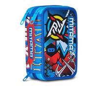 Seven Astuccio 3 Zip Triplo Mysterious Warriors – 47 pezzi, completo per scuola elementare