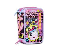 Mitama Astuccio Scuola 3 Scomparti, TRIPLO ONLY FUNNY MOMENTS, Contenuto 47 pz,