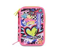 Seven Astuccio scuola Mitama Urban Queen – 3 scomparti attrezzato con pennarelli e matite