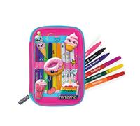 Mitama Astuccio Scuola Magic Pensil Case, Bambini, Rosa, Candy, Completo di Pennarelli, Scuola e Tempo Libero