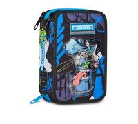 Mitama Astuccio Super Triplo StreetInk con SpinnyPen, Accessori Scuola Elementare, 50 pezzi, Portapenne con colori, 3 Scomparti, Bambini e bambine, multicolore