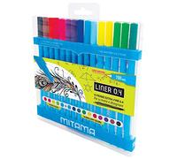 Mitama Penna Liner 0.4, Colori Assortiti con astuccio trasparente da 15 pezzi