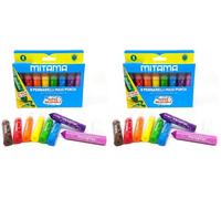 Mitama - Pennarelli Maxipunta Super Lavabili - Astuccio da 8 pennarelli - Punta maxi (1-8 mm)- impugnatura ergonomica - Colori Scuola - Pastelli Astuccio Scuola (Confezione da 2)