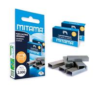 MITAMA - Punti Cucitrice passo 10 - Uniiversali - confezione da 1000 punti suddivisi in 2 scatoline - Scatola ecologica in carta "plastic free"