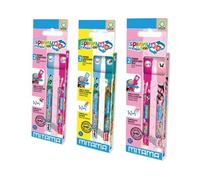 Mitama Set 2 penne cancellabili spinny pen p.07 seven erasable pen cancelline blu gira il fusto e scegli la faccina