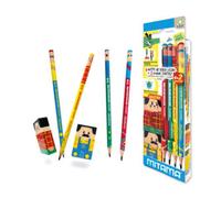 Mitama - set emoticons 4 matite + 2 gomme - pack in carta