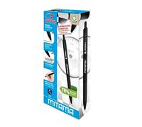Mitama SPEED Scatola da 12 pz - Penne a sfera colore Nero con inchiostro semi gel, punta 1,0 mm, colore: nere