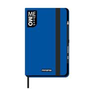 MITAMA Taccuino Large BLU - MEMO BOOK - NOTEBOOK - Copertina Soft Touch - Tasca interna + Matita Inclusa - Fogli a Quadretti 5 mm - 13 x 21 cm