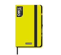 Mitama Taccuino Large GIALLO FLUO - MEMO BOOK - NOTEBOOK - Copertina Soft Touch - Tasca interna + Matita Inclusa - Fogli a Righe - 13 x 21 cm, Per ragazzi e adulti, Ufficio e tempo libero