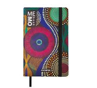 Mitama Taccuino Large - Grafica AFRO - MEMO BOOK - NOTEBOOK - Copertina Soft Touch - Tasca interna + Matita Inclusa - Fogli a Righe - 13 x 21 cm