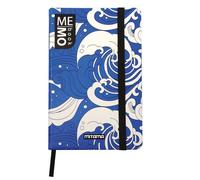 Mitama Taccuino Large - Grafica WAVES - MEMO BOOK - NOTEBOOK - Copertina Soft Touch - Tasca interna + Matita Inclusa, Per ragazzi e adulti, Scuola, Ufficio e tempo libero