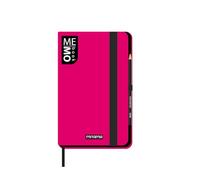 Mitama Taccuino Pocket FUCSIA - MEMO BOOK - NOTEBOOK - Copertina Soft Touch - Tasca interna + Matita Inclusa - Fogli a Quadretti 5 mm - 9 x 14 cm