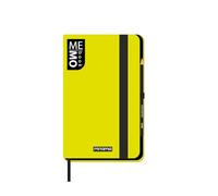 Mitama Taccuino Pocket GIALLO FLUO - MEMO BOOK - NOTEBOOK - Copertina Soft Touch - Tasca interna + Matita Inclusa - Fogli Bianchi - 9 x 14 cm