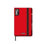 Mitama Taccuino Pocket ROSSO - MEMO BOOK - NOTEBOOK - Copertina Soft Touch - Tasca interna + Matita Inclusa - Fogli Bianchi - 9 x 14 cm