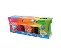 Mitama Tris 3 Barattolini Funny Doo, Pasta da modellare, 3 pezzi, Arancio Rosa e