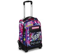 Mitama Trolley DR Junior Scuola Hey Dye,Con Mega Scomparto e Doppia Maniglia, Rosa e Nero, Scuola Elementare e Tempo Libero, Bambina Ragazza