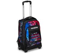 Mitama Trolley DR Junior Scuola Road To Win,Con Mega Scomparto e Doppia Maniglia, Nero e Rosso, Scuola Elementare e Tempo Libero, Bambino Ragazzo