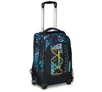 Mitama Trolley DR Scuola Desert Blue,Con Mega Scomparto e Doppia Maniglia, Nero e Blu, Scuola Elementare e Tempo Libero, Bambino Ragazzo
