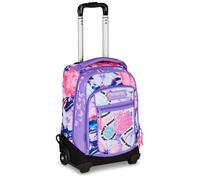 Mitama Trolley DR Scuola LOVE&SHINE, Lilla, 2 in 1, Doppio Uso, Zaino Con