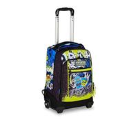Mitama Trolley DR Scuola SCHOOL SKATE, Nero - Blu, 34 Lt, Tasche multifunzione, Spallacci uso zaino, Per bambini e ragazzi,scuola elementare e media, Tempo libero e viaggi