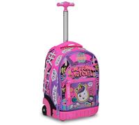 Mitama Trolley Run Scuola Only Funny Moments,Doppio Scomparto, Viola e Nero, Scuola Elementare e Tempo Libero, Bambina Ragazza