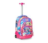 Mitama Trolley Run Scuola Tie Music,Doppio Scomparto, Rosa, Scuola Elementare e Tempo Libero, Bambina Ragazza