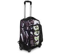 Mitama Trolley Scuola - DR.TROLLEY #BDBF - SPARAY, Nero - Zaino Doppio Scomparto Impermeabile - Spallacci a Scomparsa - Trolley Viaggio Bambino, Bagaglio a Mano