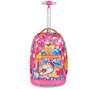 Mitama Trolley Scuola Run Maxi CATROCK, Fucsia, Doppio Scomparto, Tasca Frontale, 2 Tasche Laterali, Scuola Elementare e Tempo Libero, Bambina