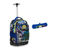Mitama Trolley Scuola Run Maxi GAMING404, Blu, Doppio Scomparto + Astuccio Mitamini Animals Mitama, Chiusura con Zip, In Silicone, Blu, Bambino, Scuola Elementare