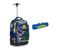 Mitama Trolley Scuola Run Maxi GAMING404, Blu, Doppio Scomparto + Astuccio Mitamini Animals Mitama, Chiusura con Zip, In Silicone, Blu, Bambino, Scuola Elementare