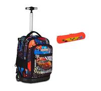 Mitama Trolley Scuola Run Maxi MITADRAFT, Blu, Doppio Scomparto + Astuccio Mitamini Animals, Chiusura con Zip, In Silicone, Aracione, Bambino, Scuola Elementare