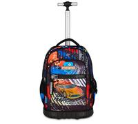 Mitama Trolley Scuola Run Maxi MITADRAFT, Blu, Doppio Scomparto, Tasca Frontale, 2 Tasche Laterali, Scuola Elementare e Tempo Libero, Bambino