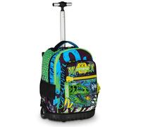 Mitama Trolley Scuola Run Maxi MITAREX, Nero, Doppio Scomparto, Tasca Frontale, 2 Tasche Laterali, Scuola Elementare e Tempo Libero, Bambino