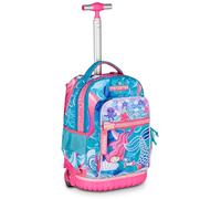 Mitama Trolley Scuola Run Maxi OCEANVIBES, Turchese, Doppio Scomparto, Tasca Frontale, 2 Tasche Laterali, Scuola Elementare e Tempo Libero, Bambina
