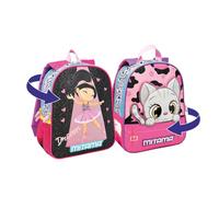 Mitama Zainetto Double Face, Monoscomparto, Tag porta nome, Per bambini e bambine, Scuola e asilo, Tempo libero