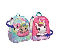 Mitama Zainetto Spinny Girl - Uniflamingo, Zaino con Doppia Grafica - per Asilo, Scuola materna e Tempo Libero, Bambina