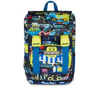 Mitama Zaino Estensibile 4 Zip, GAMING404, Nero, Maxi Capienza, Doppio Scomparto, Schienale Preformato, Bambino, Scuola Elementare