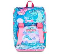 Mitama Zaino Estensibile 4 Zip, OCEANVIBES, Turchese, Maxi Capienza, Doppio Scomparto, Schienale Preformato, Bambina, Scuola Elementare