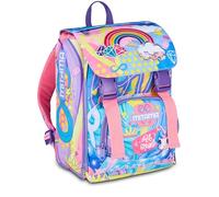 Mitama Zaino Estensibile 4 Zip, RAINBOW DREAM, Lilla, Maxi Capienza, Doppio Scomparto, Schienale Preformato, Bambina, Scuola Elementare