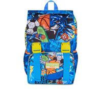 Mitama Zaino Estensibile 4 Zip, TIGERPLAY, Blu, Maxi Capienza, Tasca Porta Borraccia, Doppio Scomparto, Schienale Preformato, Bambino, Scuola Elementare