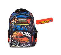 Mitama Zaino New Plus MITADRIFT, Blu, Ergonomico, Robusto + Astuccio Mitamini Animals Mitama, Chiusura con Zip, In Silicone, Aracione, Bambino, Scuola Elementare
